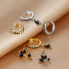 3PCS Horse eyes Pendant Piercing Earrings Set For Women Stainless Steel Zircon Ear Studs Earring Jewelry - Image 6