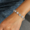 Wedding Bridal Jewelry 1-10 Row Cuff CZ Rhinestone Crystal Stretch Strand Bracelet Bangle - Image 31