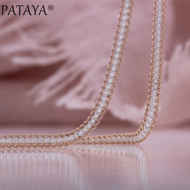 Pataya 5mm Wide Necklace 55cm Rose Gold Color Ball Bead Link Chains Jewelry Bracelets For Lover Friend Women Gifts - Image 1