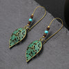 Ethnic Vintage Bohemia Big Ear Hook Drop Earrings For Women Geometric Leaf Wing Flower Hollow Round Boho Earings Antique Jewelry - Image 6