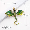 Enamel Fly Dragon Brooch for Women Men Rhinestone Beautiful Legand Animal Party Office Classic Broochs Pins Gifts Accessories - Image 6