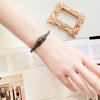 Retro Thai Silver Shiny Zircon Owl Silver Resizable Opening Bracelet For Women - Image 2