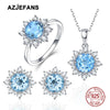 Silver Snowflake Necklaces Earrings Rings Gifts Jewelry - Image 10