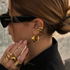 Minimalist Stainless Steel Ear Cuff Metal Jewelry Non Pierced Earrings for Women de acero inoxida - Image 2