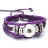 Leather 18MM Snap Button Bracelet Bangle Handmade Braided Leather Snap Bracelets for Women Men Buttons Jewelry - Image 21