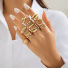 Twelve-Piece Adjustable Alloy Ring Set with Geometric Styles - Image 7