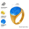 Chunky Open Twist Stackable Rings for Women, Blue Geometric Bold Enamel Crossover Statement Ring Band - Image 13