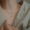 Shining Inlaid Zirconia Star Moon Pendant Necklace For Women Crystal Clavicle Chain Necklace Wedding Jewelry - Image 5