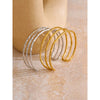 Stainless Steel Layered Hollow Cuff Open Minimalist Bracelet Bangle Statement Attractive Wrist Jewelry - Image 4
