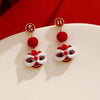 Chinese Style Year Red Little Lion Earrings for Women Design Sense Lucky Asymmetrical Long Tassel Earring Festive Jewelry - Image 9