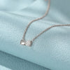 Double Heart Clavicle Chain for Women Necklaces Silver Round White Zircon Pendant Necklace Jewelry - Image 5