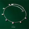 Silver Color Elegant Round Zircon Anklet for Women Light Summer Boho CZ Beads Chain Foot Chain Party Jewelry Gifts - Image 6