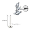 Titanium 16G Cluster Marquise CZ Tragus Helix Stud Conch Lobe Rook Cartilage Leaf Climber Flat Back Labret - Image 17