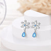 Women's Silver Snowflake Christmas Sparkling Zircon Winter Earrings Fit For Engagement Parties Jewelry - Image 4