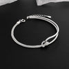 Silver Heart Pearl Knot Bracelet Necklace Set for Women Versatile Jewelry Set Party Wedding Gifts - Image 8