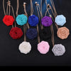 Korean Bridegroom Wedding Brooches Cloth Art Hand-made Rose Flower Brooch Lapel Pin Badge Tassel Chain Men's Suit Accessories - Image 3