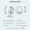Gold Plated Silver Post Glossy Hoop Earrings, High Polished Statement Jewelry for Women - Image 15