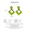 Fresh Color Dangle Earrings Geometric Square Round Drop Earrings Spring Summer Women's Earrings Daily Clothing Ear AccessoriesA - Image 6