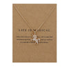 Charm Pendant Necklace with Sun Dragonfly Owl Lotus Feather Angel Wing Elephant and More Designs - Image 3