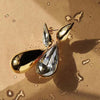 Water Drop Earrings Heavy Metal Water Drop Pendant Asymmetric Earrings Shiny Zircon Sexy Women's Golden Jewelry Christmas Gift - Image 2