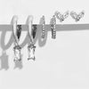 6PCS Green Tragus Huggie Earring Set For Women Fahion Square Crystal Cartilage Hoop Earring Shiny Helix Piercing Lobe Jewelry - Image 8
