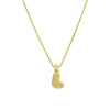 Full Zircon Mini A-Z Letter Pendant Neckalce Stainless Steel Chubby Balloon Initial Alphabet Gold Plated Choker Jewelry - Image 23