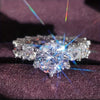 Selling Silver Plated Rings For Women Square Cubic Zircon Jewelry Wedding Engagement Ring Size 6-10 - Image 3