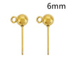 20pcs Pvd Stainless Steel Stud Earrings Post Pins With Loop 4 5 6 8 mm Earring Backs Making For Jewelry - Image 16