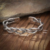 Vintage Mens Jewellery Woven Twist Texture Bracelet Bangles for Women Men Thai Silver Statement Bracelet Punk Party Jewelry Gift - Image 6