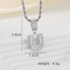 A-Z Silver Color Zircon Letter Initial Necklace Crystal Letter Necklace for Party Birthday Jewelry Gift - Image 10