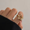 Vintage Punk Irregular Hollow Star Metal Open Rings for Women Statement Gothic Adjustable Couple Rings Y2K Wed Jewelry - Image 3