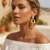 Double Circles Hoop Earrings for Women Stainless Steel Gold Chunky Oval Earring Clean Girl Jewelry - Image 8