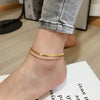 Stylish Simple Double Snake Chain Stainless Steel Female Anklet Timeless Gold Colour Female Anklet Jewelry - Image 1