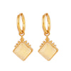 316L Stainless Steel Gold Color Pendant Stone Earring Hoop Earrings For Women Jewelry Gifts - Image 17