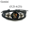 12 Zodiac Signs Leather Bracelet for Men Women Virgo Libra Scorpio Aries Taurus Braided Rope Bracelets Birthday Gift - Image 24