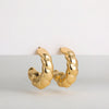 Punk Gold Plated Stainless Steel C Shape Croissant Chunky Hoop Earrings for Women Twisted Polished Circle Huggie Ear Jewelry - Image 4