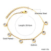 Blue Stone Anklets for Women Bracelet on Leg Stainless Steel Women's Chain Anklets Wedding Party Jewelry - Image 8