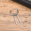 Punk Rock Geometric Bar Dangle Earrings for Men Boys, Stainless Steel Small Hoops, Simple Metal Jewelry - Image 5