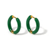 Colorful Enamel Stainless Steel Hoop Earrings for Women Geometric Round Circle Earrings Gold Color Jewelry - Image 15