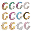 Clip On Cuff Earrings with Heart Star Cross and Rainbow Stone Designs - Image 1
