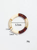 Acrylic Bamboo Curved Tube Couple Bracelets for Women Men Leopard Resin Chunky Elbow Beads Elastic Bangle Stack Jewelry Gift - Image 2