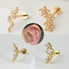 1PC 316 Stainless Steel Earrings Snake Flower Moon CZ Flat Rook Lobe Cartilage Snug Helix Conch Tragus Labret Piercing 18G - Image 4