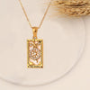 Zirconia Tarot Card Necklace Classic Tarot Queen Lover Magician Moon Wealth Amulet Stainless Steel Jewelry - Image 12