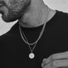 Compass Necklaces for Men, Layering Stacked Cuban Figaro Chain Necklaces, Casual Sailing Holiday Stainless Steel Boy Collar - Image 13