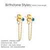 Zircon Birthstone Pendant Earrings 12 Zodiac Signs Stainless Steel Jewelry Party Gifts - Image 18