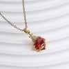 Pink Zircon Heart Necklace For Women Gothic Sword Go Through Love Choker Elegant Crystal Flower Necklaces Y2k Jewelry - Image 2