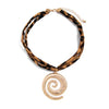 Exaggerated Metal Large Starfish Pendant Necklace for Women Vintage Brown Leopard Print Rope Short Choker Necklace Jewelry - Image 6