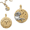 Silver Lucky The Twelve Zodiac Signs Golden Disc Pendant Necklace For Women Jewelry Birthday Gift - Image 32