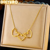 316 Stainless Steel Golden Minimalist Heart Necklace For Women Girl Jewelry Valentine's Day Gift Joyas - Image 1