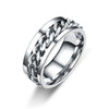 Titanium Steel Rotatable Chain Rings for Women Men Spinner Ring Decompression Multifunctional Chain Ring Bottle Opener Ring Gift - Image 2